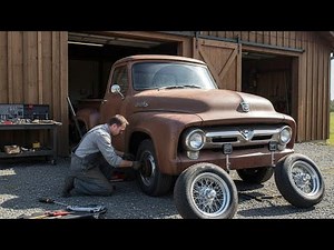 “Old Pickup Truck Restoration — Repair Process Begins 🔧✨”
