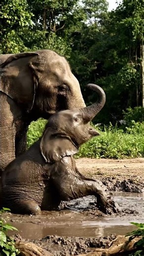 Mother Lemur Rescues Baby from Deadly Swamp Attack #shorts