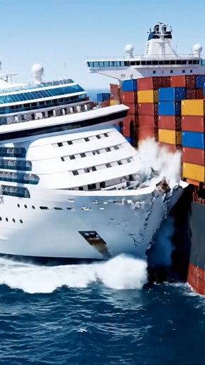 Cruise Ships​​ and Cargo Ship Collide in Middle of the Ocean! | Ship Disaster