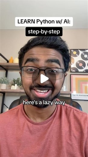 Sajjaad Khader on Instagram: "Learn Python FAST with AI (step by step beginner) #python #coding #compsci #fyp"