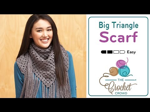 Easy Crochet Big Triangle Scarf