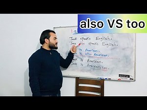 Using also and too in simple sentences with the correct positions