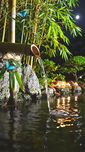 Bamboo Garden Waterfall 💧 Nature's Most Peaceful Sound