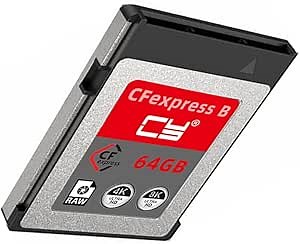 cablecc 64GB CFexpress Memory Card Type-B CFE CFB Adapter Compatible with XS Camera 8K RAW PCIe Expansion