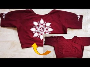 || vegetable block printing idea| || fabric painting on blouse ||diy Block Print Blouse ||