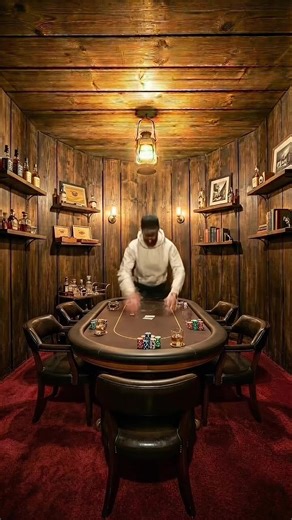 I built a hidden underground poker room in my Backyard🎰 It started with nothing but a marked circle on the grass. Then the work began — layer by layer, deeper and deeper. I removed the grass. I excavated the ground. I built a structural frame across the pit. I installed wooden boards. I created a hidden hatch entrance. The entire structure was sealed and camouflaged under the lawn. Inside the bunker: I poured and leveled gravel. I installed waterproof lining on the walls and floor. I poured and