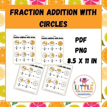 Fraction addition with circles l adding fractions with circles
