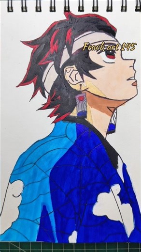 draw tinjero kamado 💯🔥|| easy step by step tutorial || #shorts #anime #viral #trending