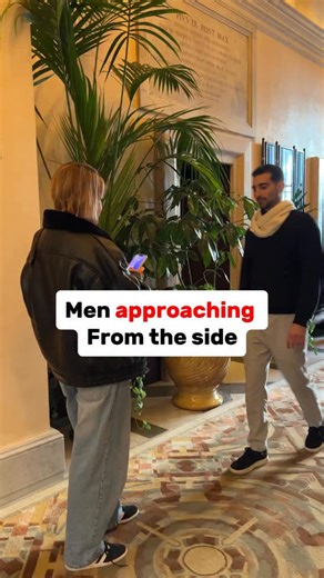 Men approach from the side because approaching head-on will feel invasive and startle the woman, while approaching her from the side will show her more respect, allowing her to feel relaxed about your approach Join our free facebook group here: https://www.facebook.com/groups/311806021729410/ | Datingbyanson