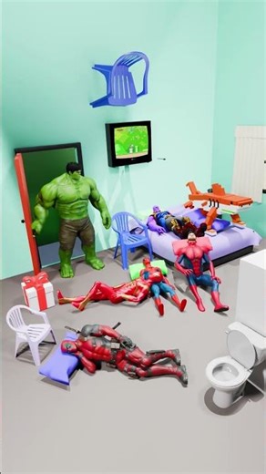 Spider-man Party ! #spiderman #marvel #avengers #animation #hulk #gta #blender