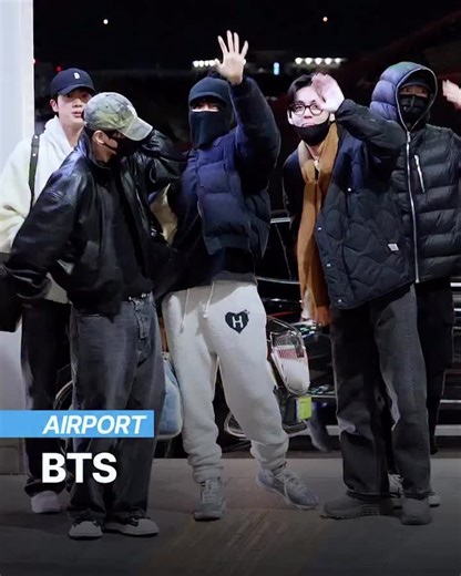 BTS Members Spotted at the Airport