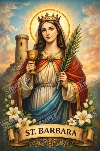 Saint Barbara Shango Art Print | Yoruba Orisha, Santeria (digital Download) - Etsy