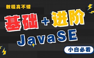 JavaSE 教程 已完结 (IDEA ) 入门到入土_超详细的JavaSE基础 进阶视频教程，适合零基础入门学生_一套搞定_干货满满_java