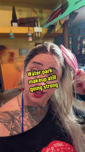Can’t believe my hair and makeup survived the water park | waterpark