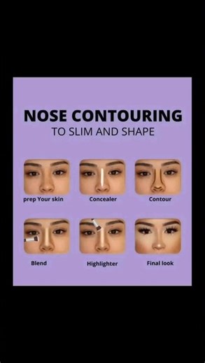 Perfect Nose Contour for Beginners | Slim Nose Makeup Step by Step#youtubeshorts #makeup #youtube