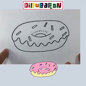 como dibujar una dona | Dibujos faciles | DibuBaron