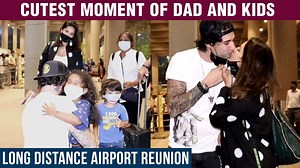 3.8M views · 121K reactions | Sunny Leone, along with her three kids arrived in Mumbai. Husband Daniel Webber gave the family a warm welcome. Watch the cutest reunion video. | Bollywood Now | Facebook
