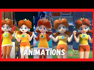 ✿ Mario & Sonic Series - Princess Daisy Winning Animations ✿