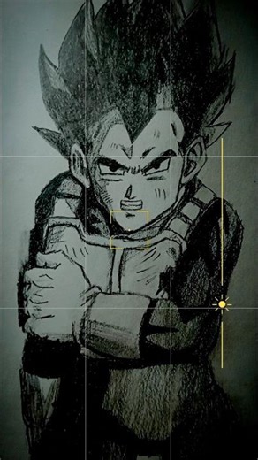 Vegeta Ultra Ego Drawing 😈⚡ | Dragon Ball Anime Art #Shorts