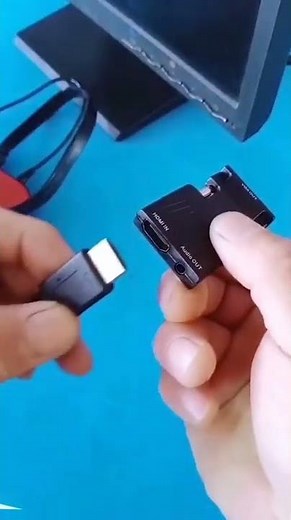 闲置电脑显示器改装电视机只需要一个转换头就可以搞定#转换头#老师傅维修