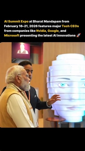 Ai impact summit 2026 at bharat Mandapam pm attends#india #modi #trending #aisummit #newdelhi #viral