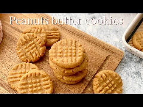 【簡単】アメリカ定番お菓子！病みつきピーナッツバタークッキーレシピ🇺🇸|How to make Peanutbutter Cookie