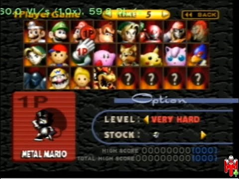 Smash Remix - Metal Mario, 1P Mode, Very Hard, No Continues (Actual Wii Capture)