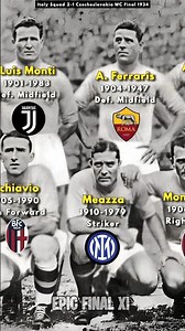 Italy 2–1 Czechoslovakia | 1934 World Cup Final 🇮🇹🔥 The Forgotten Heroes Who Made Football History