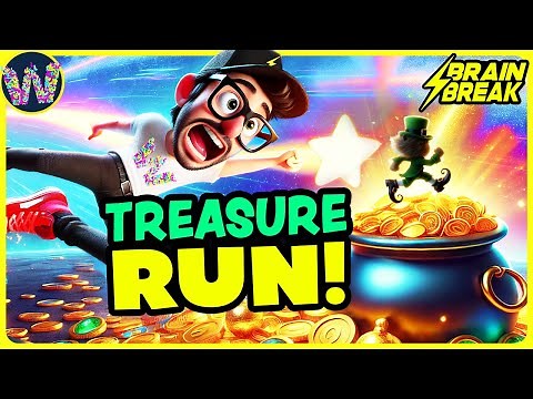 Treasure Run ⚡️ St Patrick's Day Brain Break ⚡️ Movement Game for Kids ⚡️ Coach W ⚡️ Jump Challenge