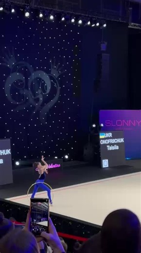 Brand new hoop for Taisiia!🧟‍♀️ New music - same style! video by @Emilia Sophia ————————————- [#rhythmic #gymnastics #rg #rhythmicgymnastics #taisiiaonofriichuk ]