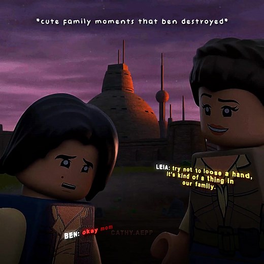 lego leia and ben >>> #starwars #leiaorgana #kyloren #bensolo #princessleia #generalorgana #motherson #cute #viralvideo #aesthetic #trending #lego #editor
