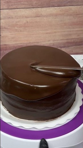 🍫 Easy Chocolate Ganache Cake Decorating — Glossy Mirror Finish ASMR
