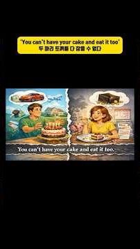 [English Proverb] "You can't have your cake and eat it too." #EnglishConversation #EnglishLearnin...