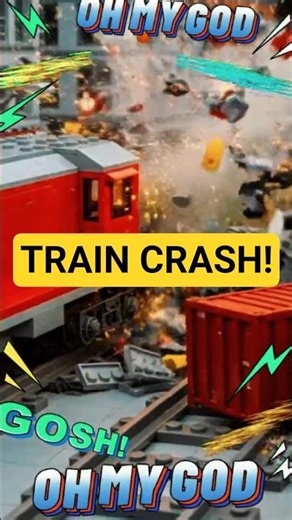 LEGO Train Crash Rescue! #shorts