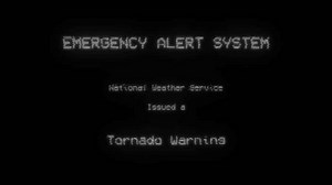 Emergency Alert System vhs display tornado warning alert 80s, 90s tv broadcast