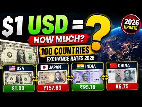 USD vs 100 Countries (2026) 💵 | Exchange Rates Compared