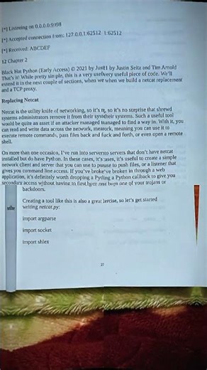 reading books for black hat python #foryou #kalilinux #coding