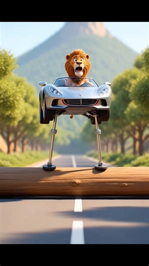 Stop Showing Off! Just Move It! 😂 🦁🆚🫏 #shorts #trending #funny