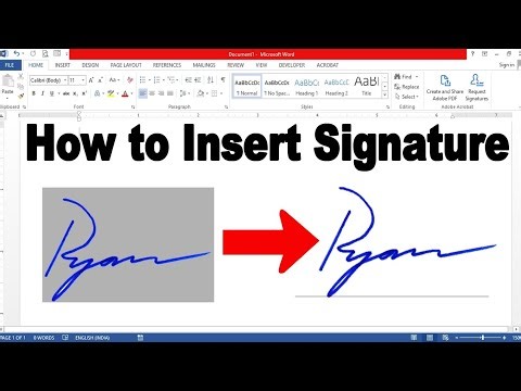How to insert a signature in Microsoft Word. | Remove Signature Background in Ms Word