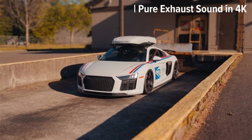Twin turbo Audi R8 ASMR | Pure exhaust sound in 4K