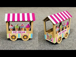 DIY Ice Cream Cart with Cardboard | Fun & Creative Craft Idea