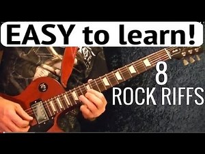 Learn Eight Rock Riffs in Three Minutes - Guitar Lesson With Tabs