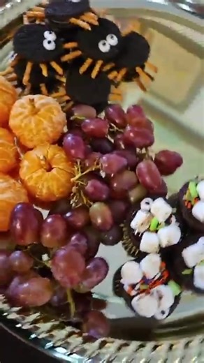 Happy Halloween! Enjoy a little throwback snack board with some spooky snack ideas for the kiddos... Here are 4 kid-friendly Halloween themed snacks that are as fun to make as they are to eat! Mandarin Pumpkins Oreo Spiders Monster Brownies Mini Reese's Brooms Follow for more festive snack ideas! #KidFriendlySnacks #HealthySnacks #FunPlating #SnackIdeas | Two Chef Mission | Facebook