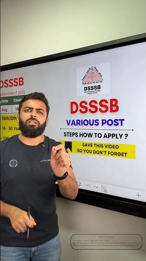 STEPS HOW TO APPLY IN DSSSB VARIOUS POST 2025 LATEST GOVERNMENT JOB RECRUITMENT 2025 DSSSB VACANCY