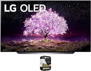 LG OLED83C1PUA 83 Inch OLED TV Bundle with Premium 2 YR CPS Enhanced Protection Pack