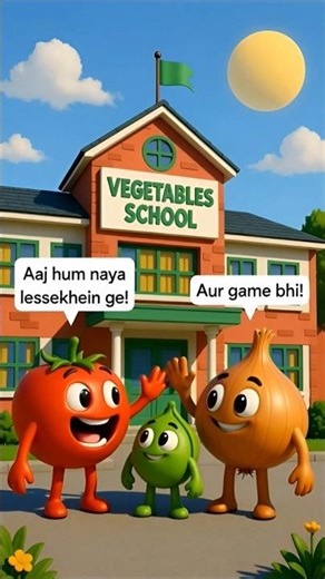 Vegetables School 🏫🥕 | Fun & Healthy 3D Cartoon for Kids
