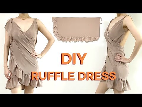DIY Simple Wrap Dress / Ruffle Dress / Frill Dress / Easy Summer Dress Tutorial / For Beginner
