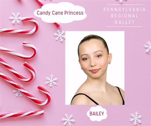 Pennsylvania Regional Ballet on Instagram: "🍭❤️ Meet the Candy Cane Princess & Her Candy Canes! ❤️🍭 Spirited, sharp, and full of holiday sparkle, the Candy Canes burst onto the stage with high-energy jumps, crisp footwork, and that signature swirl of festive flair! At the center of this vibrant variation is our dazzling Candy Cane Princess, leading her ensemble with sweetness, strength, and a dash of playful magic. Together, they bring the Candy Cane divertissement to life — a bright, spirited