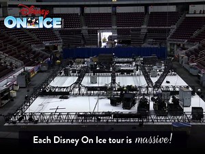 This Sunday, take a sneak peak into how our venues are transformed into magical sets for our Disney On Ice shows! How long do you think the setting up takes? | Disney On Ice