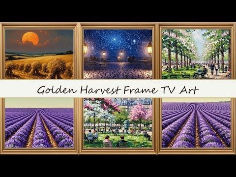 Frame TV Art: Harvest Moon in a Golden Field